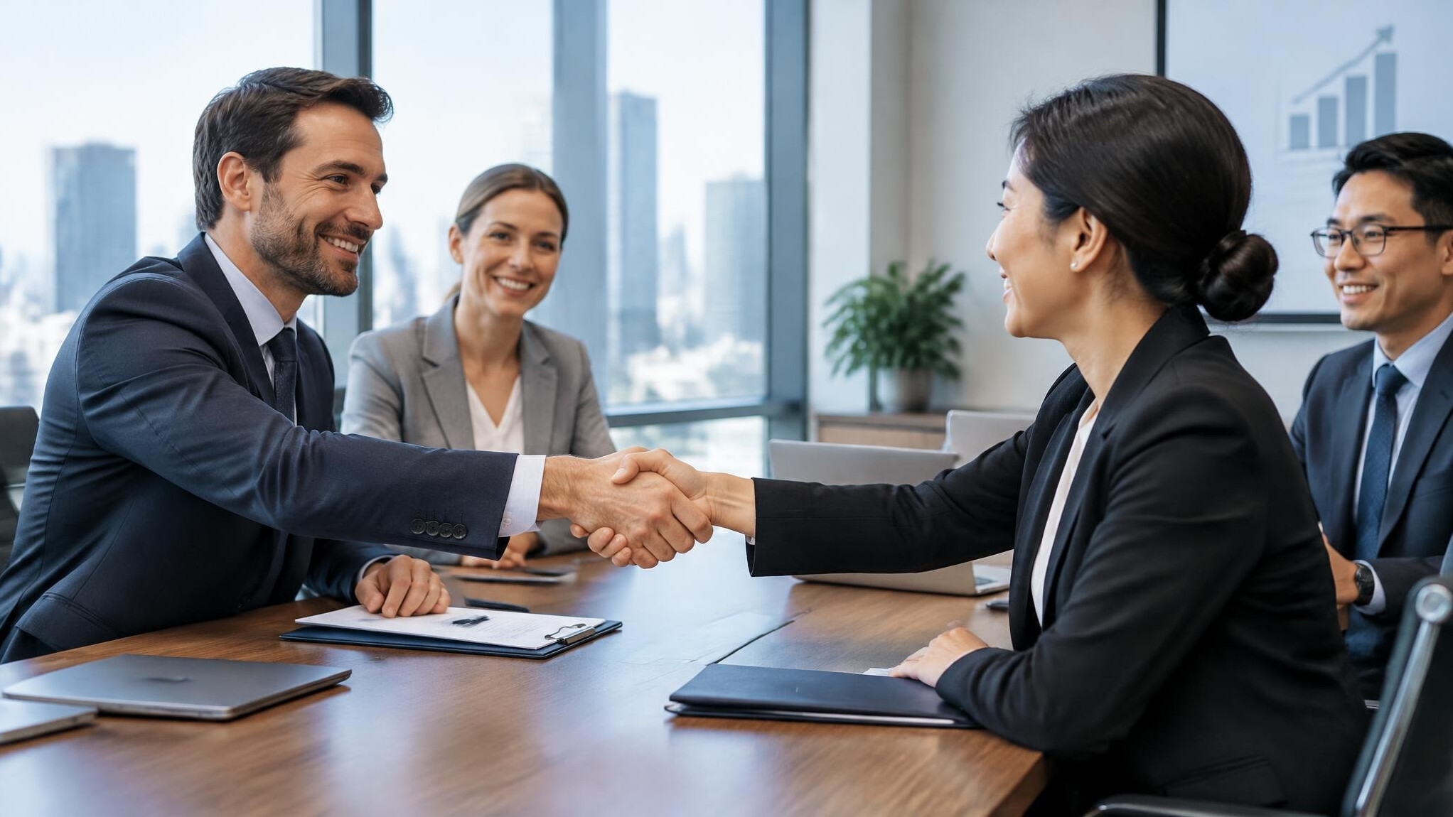 business people negotiating