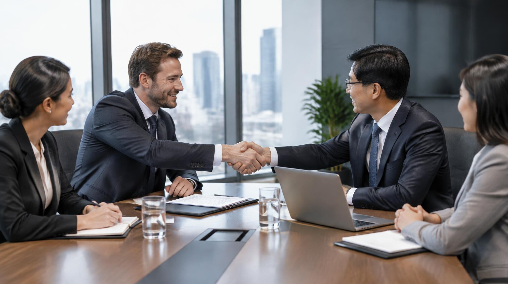business people negotiating